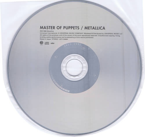 Metallica - Master Of Puppets Japan SHM-CD Mini LP UICY-94664