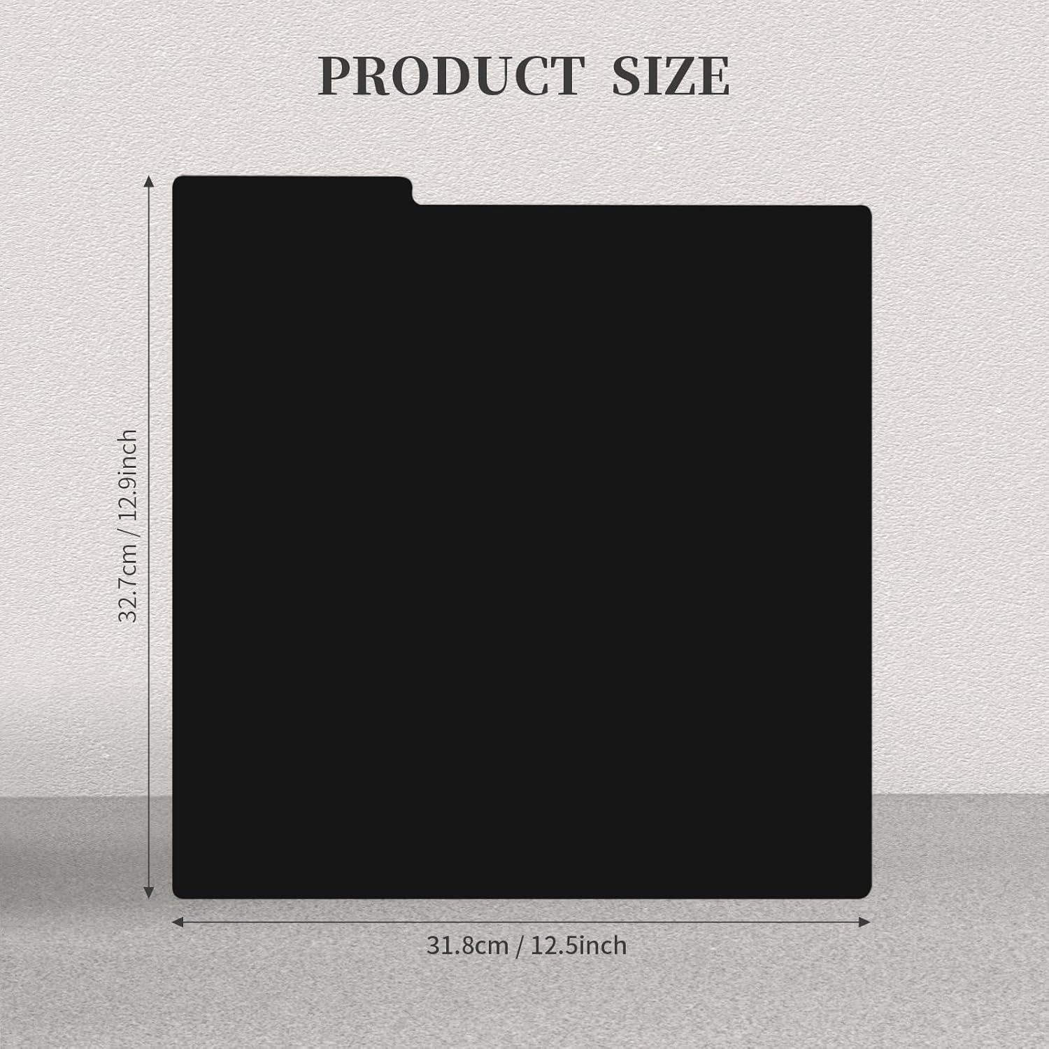 12.9 Inches 25 PCS Vinyl Record Dividers Black Hard PP Material Category Tab Double-Side Plastic Record Guides for LP, Album Crate, Bookshelf Organizer
