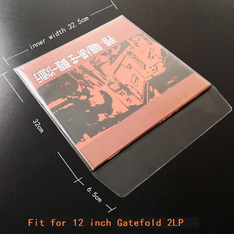 10PCS Thicken PVC Resealable Outer Sleeves for 12'' Single LP Gatefold 2LP 10'' Vinyl 7 '' Record Envelope
