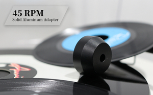 45 RPM Black Adapter Durable Solid Aluminum Center Adapter for 7 inch Vinyl
